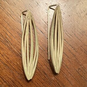 Sterling silver handmade botanic drop earrings